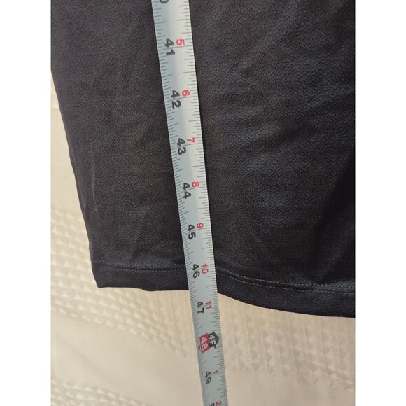 Nine West Dress Womens Size Large Black Collared Wrap Tie Short Sleeve Stretchy - Picture 3 of 9